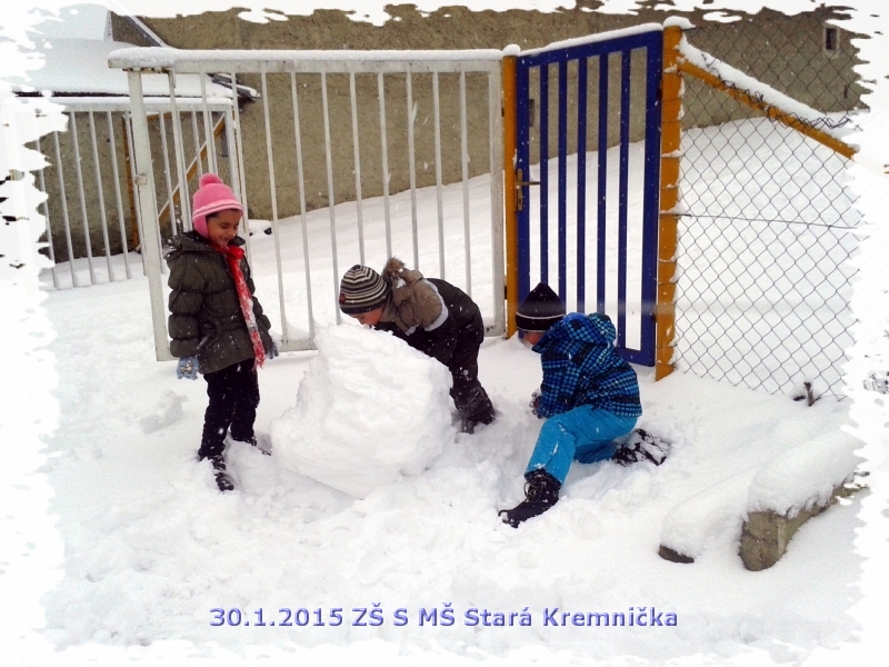 Fotogaléria MŠ 30.1.2015 - máme opäť sneh (15) MŠ 30.1.2015 - máme opäť sneh